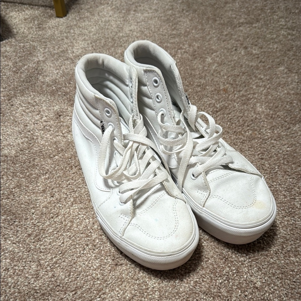 Vans White High-Top Sneakers